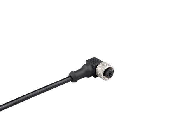 PVC Cable 5m M12*3 Female 90 Degree M12 Connector Cable